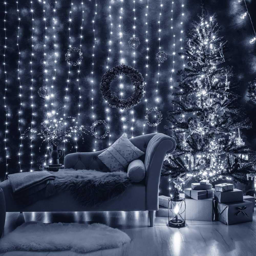 Užuolaida Springos 300 LED žiburių 3x3 m