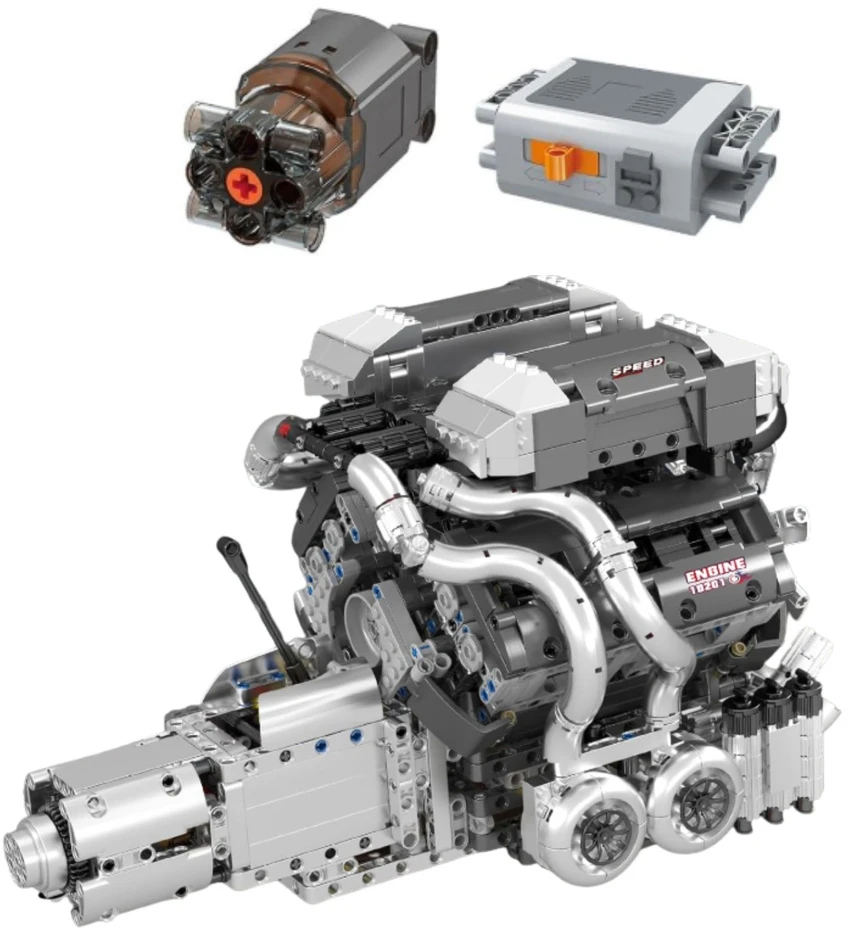 Lean Toys V8 variklio konstruktorius 2024 vnt.