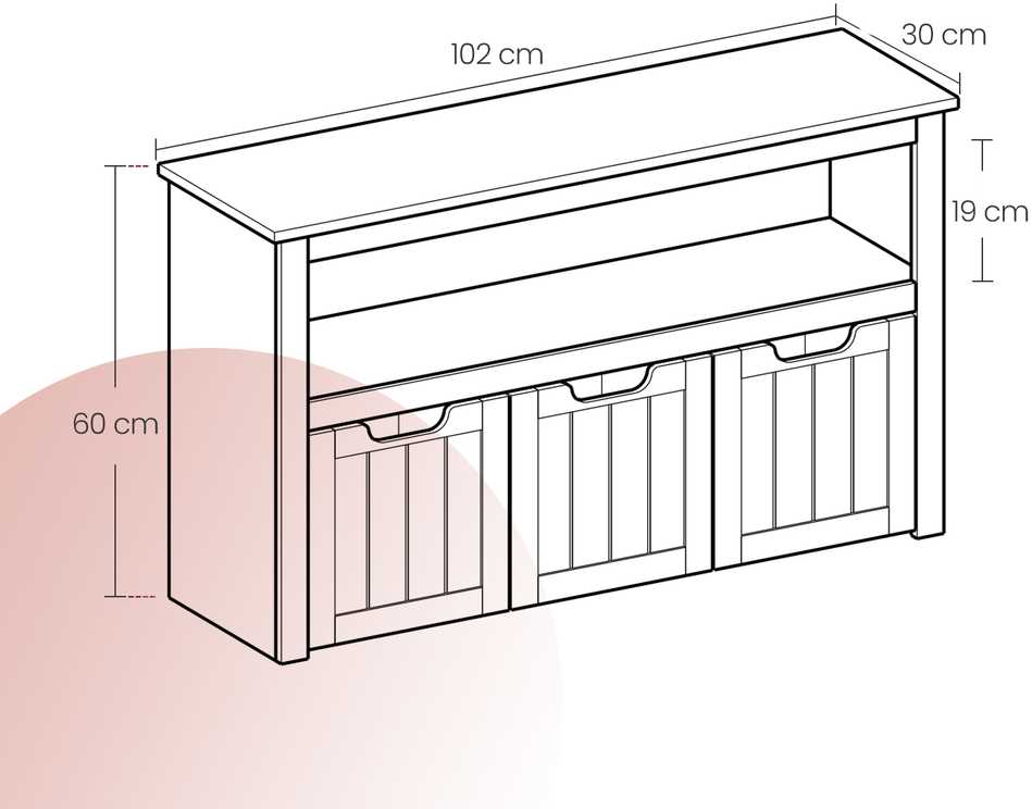 Songmics Vasagle Vaikiška lentyna su ratukais 30 x 102 x 60 cm pastelinės rožinės spalvos