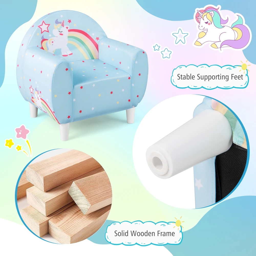 Vaikiška sofa mėlyna