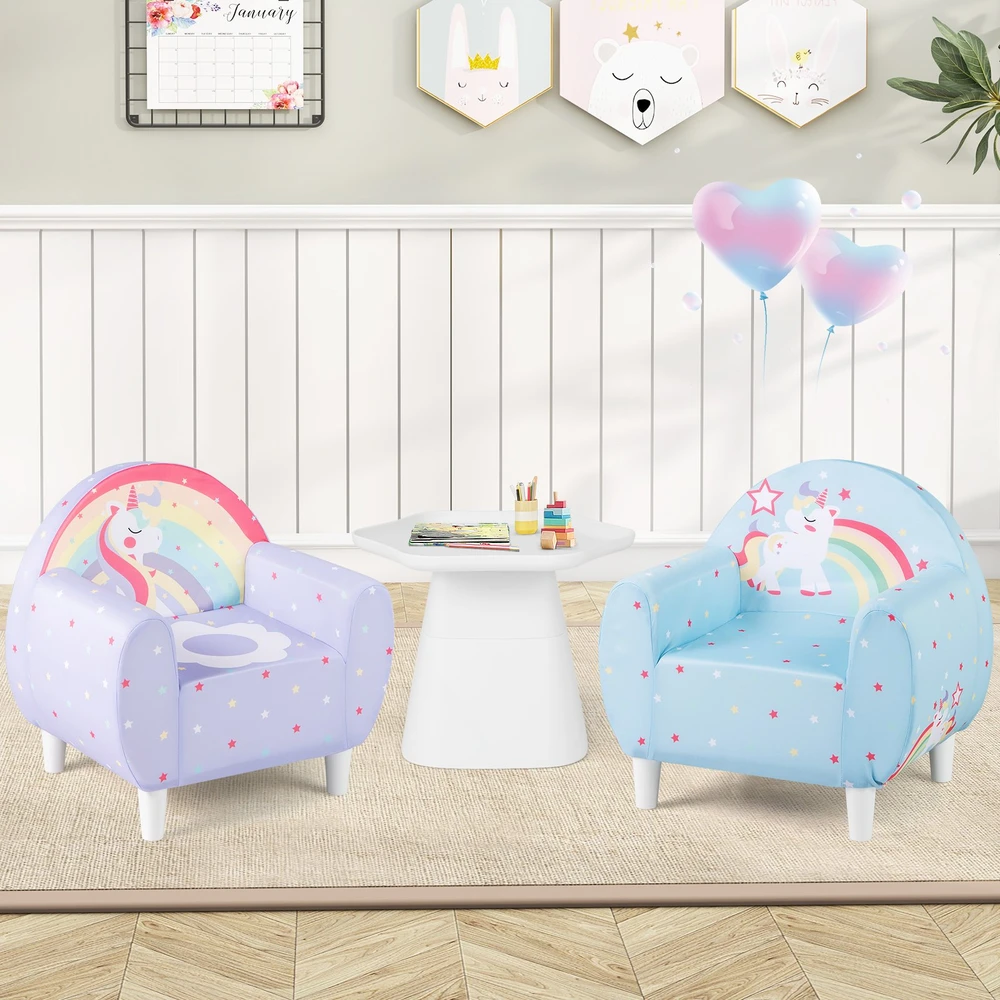 Vaikiška sofa mėlyna