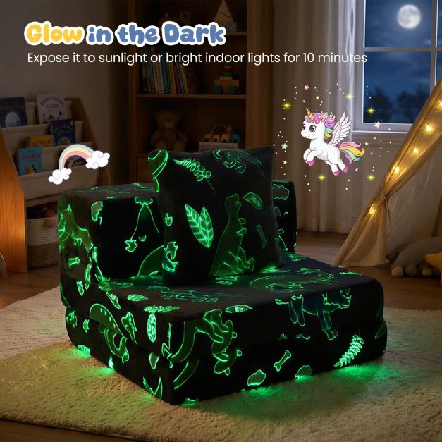 Vaikiška sulankstoma sofa (pilka)