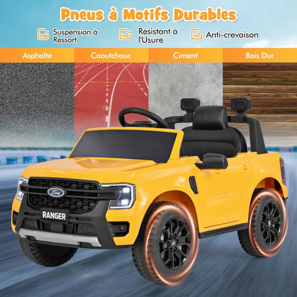 Vaikiškas automobilis 12 V Geltonas