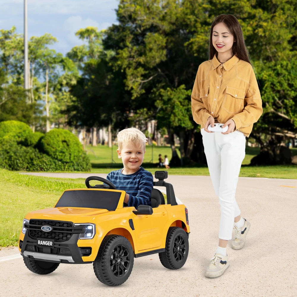 Vaikiškas automobilis 12 V Geltonas