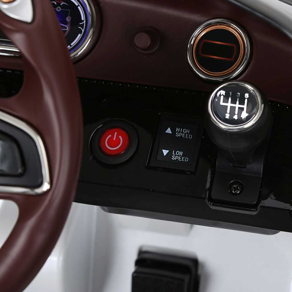 HOMCOM vaikiškas automobilis Bentley GT elektromobilis su nuotolinio valdymo pulteliu, 2 x 390 varikliai, baltas, 108 x 60 x 43 cm