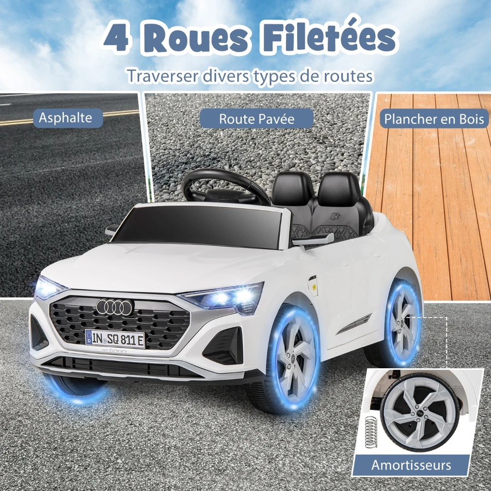 Vaikiškas elektrinis automobilis 12 V baltas