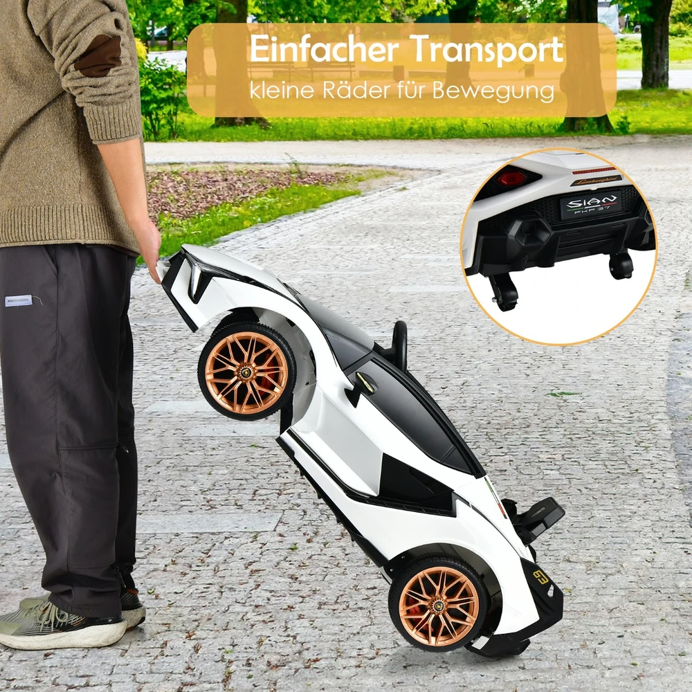 Vaikiškas elektrinis automobilis baltas