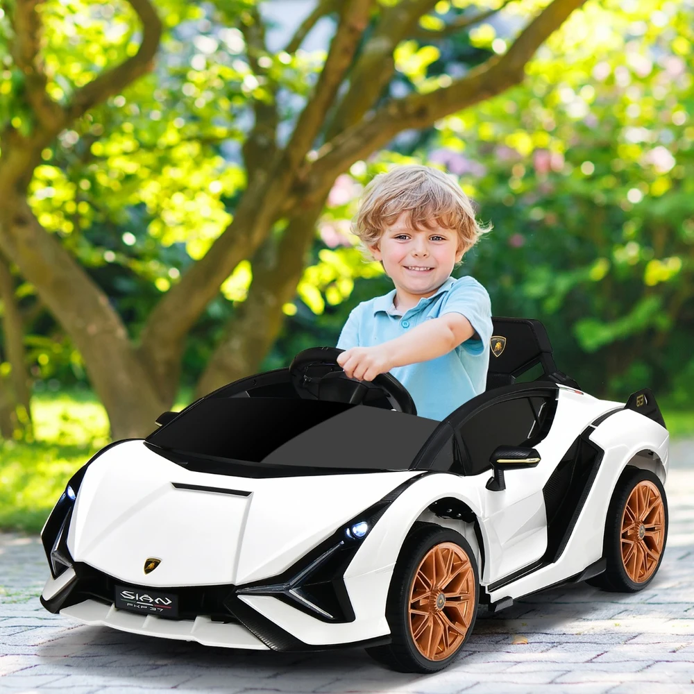 Vaikiškas elektrinis automobilis baltas