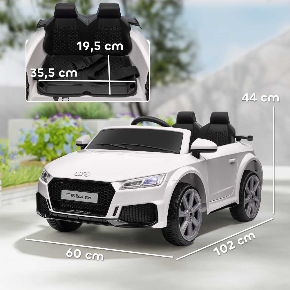 HOMCOM vaikiškas elektromobilis 12V, su 2,4G nuotolinio valdymo pulteliu, muzika, šviesomis, USB/MP3 jungtimi, atbulinės eigos funkcija | Aosom