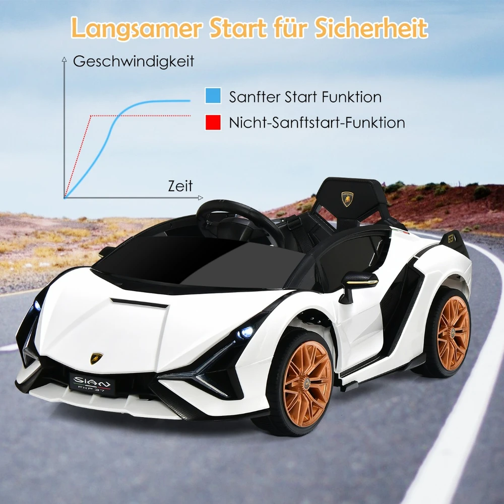 Vaikiškas elektrinis automobilis baltas