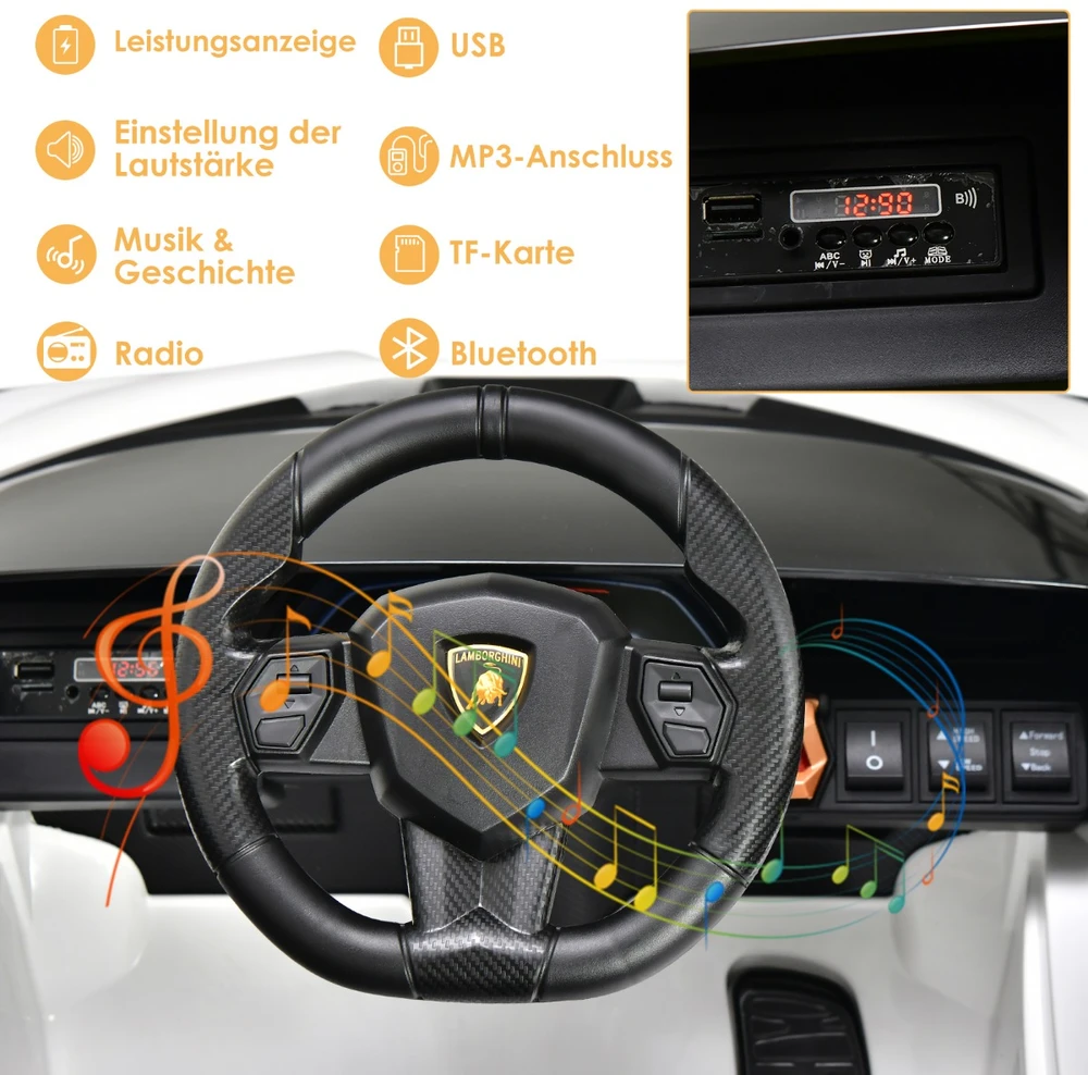 Vaikiškas elektrinis automobilis baltas