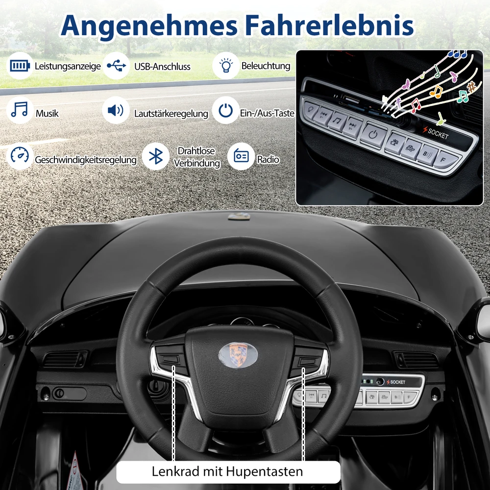 Vaikiškas elektrinis automobilis juodas