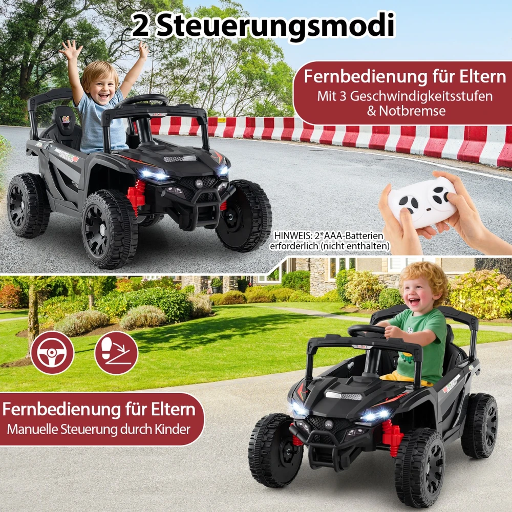 Vaikiškas elektrinis automobilis juodas