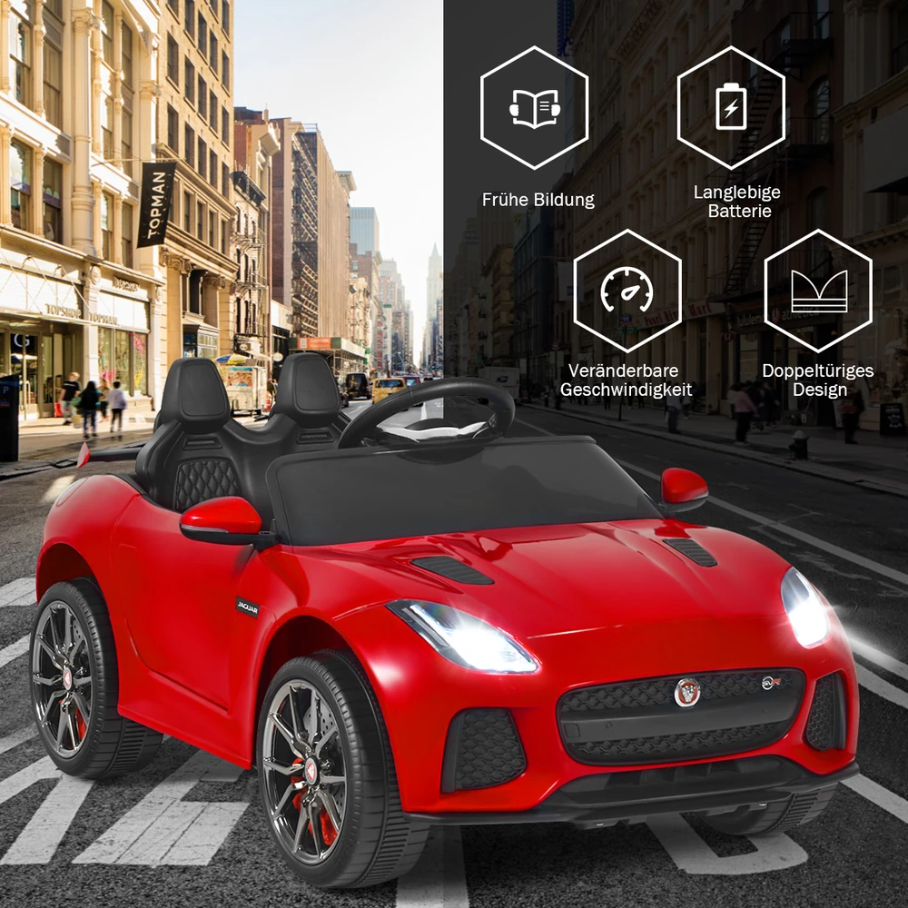 Vaikiškas elektrinis automobilis raudonas