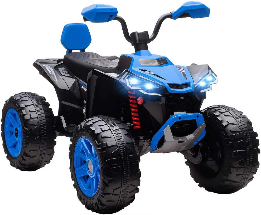 AIYAPLAY vaikiškas elektrinis keturratis, 24V elektromobilis su 4 ratais, priekiniais žibintais, USB jungtimi, MP3 funkcija, 6,5 km/h, 3-8 metams