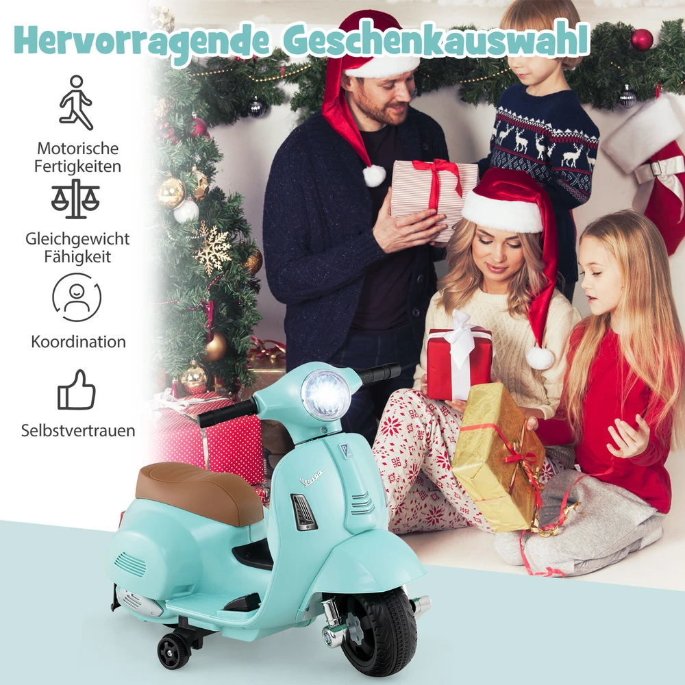 Vaikiškas elektrinis motociklas, 6 V 30 W, mėlynas, 66,5 × 38 × 52 cm