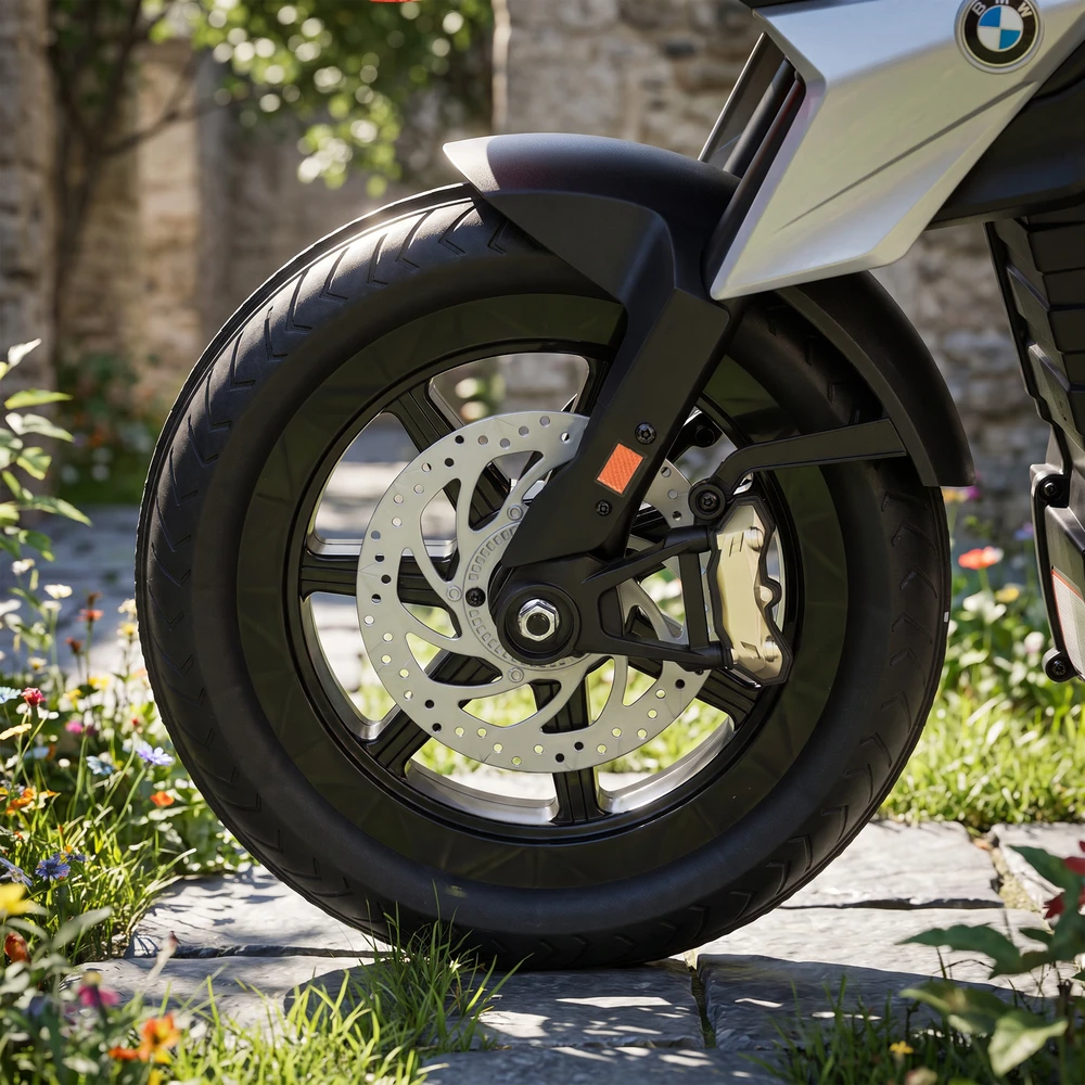 Vaikiškas elektrinis motociklas BMW G310 GS su ličio jonų akumuliatoriumi, raudonos ir juodos spalvos, 102 × 62 × 73 cm