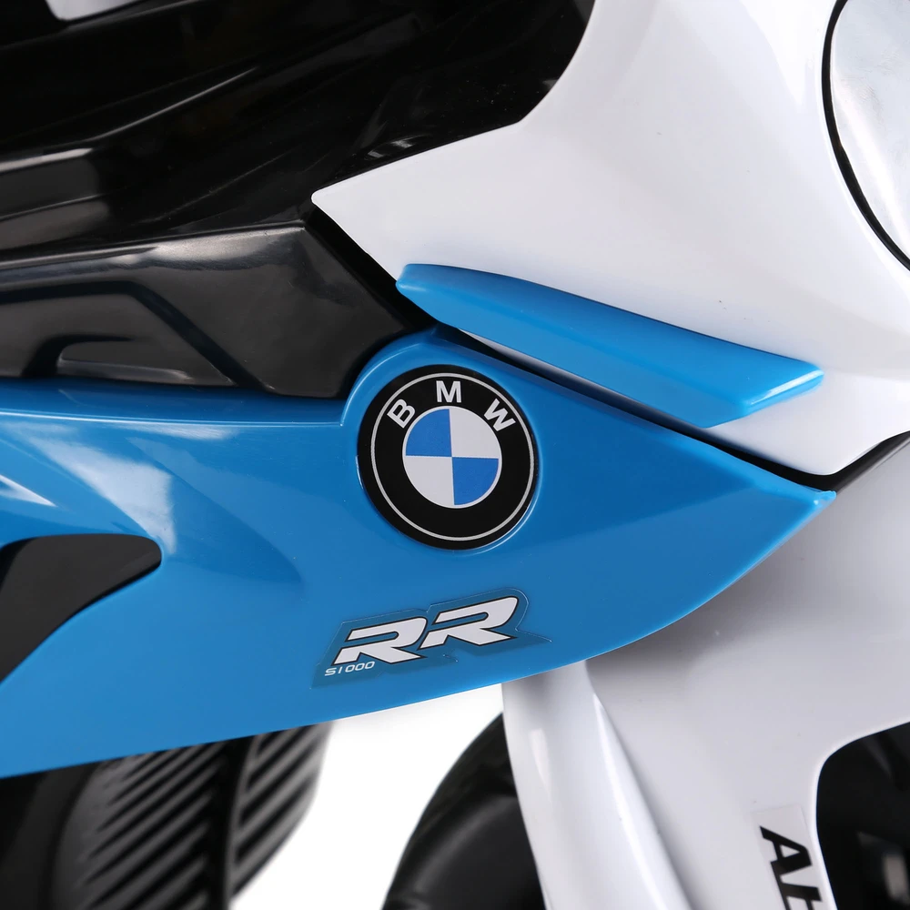 Vaikiškas elektrinis motociklas BMW S1000RR, 6 V, mėlynas, 66 × 37 × 44 cm