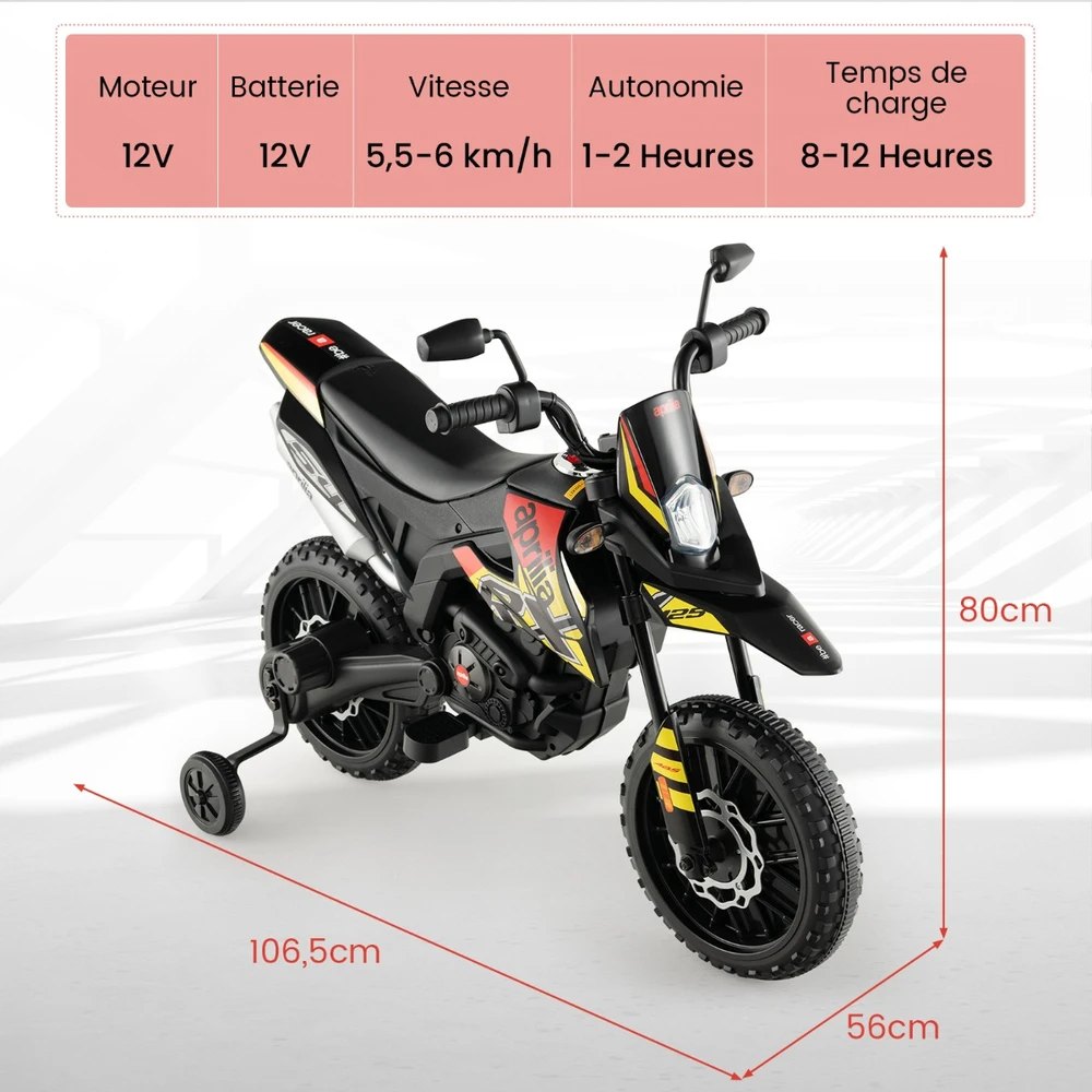 Vaikiškas elektrinis motociklas juodas