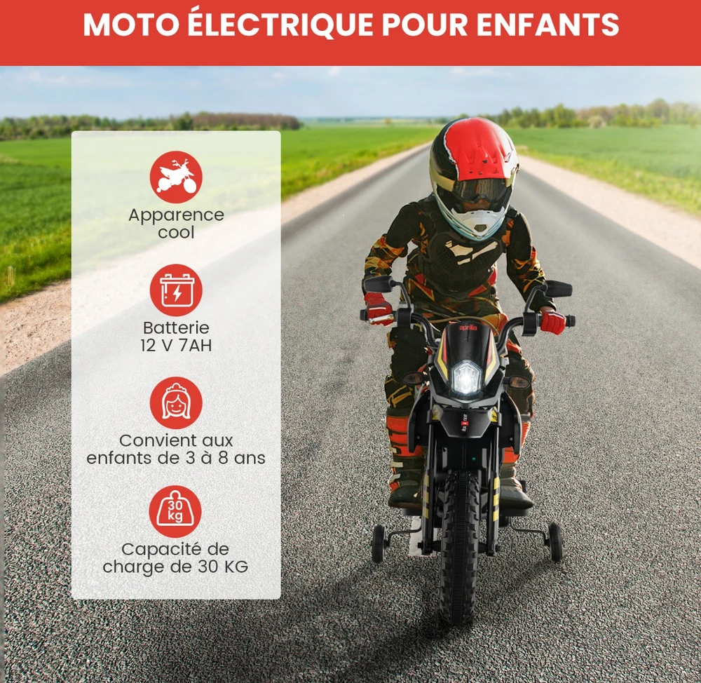 Vaikiškas elektrinis motociklas juodas
