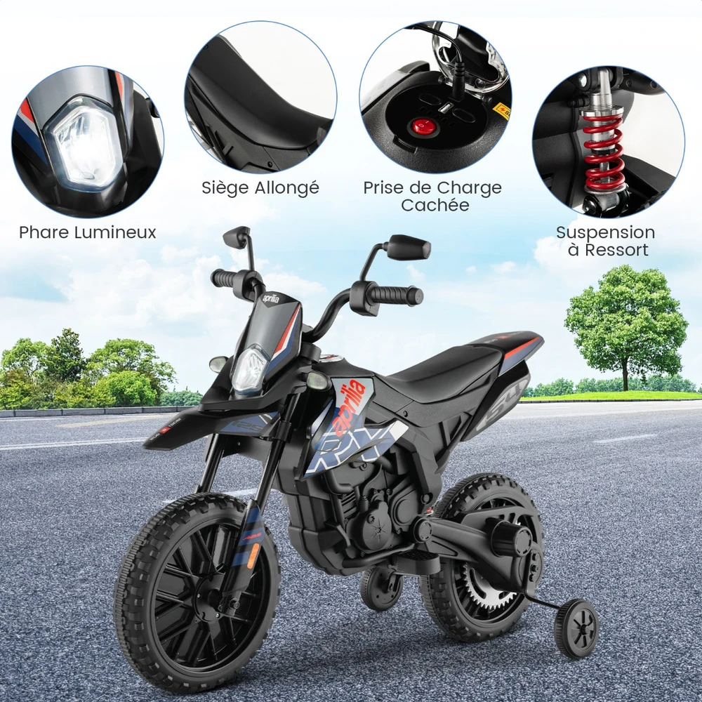 Vaikiškas elektrinis motociklas mėlynas