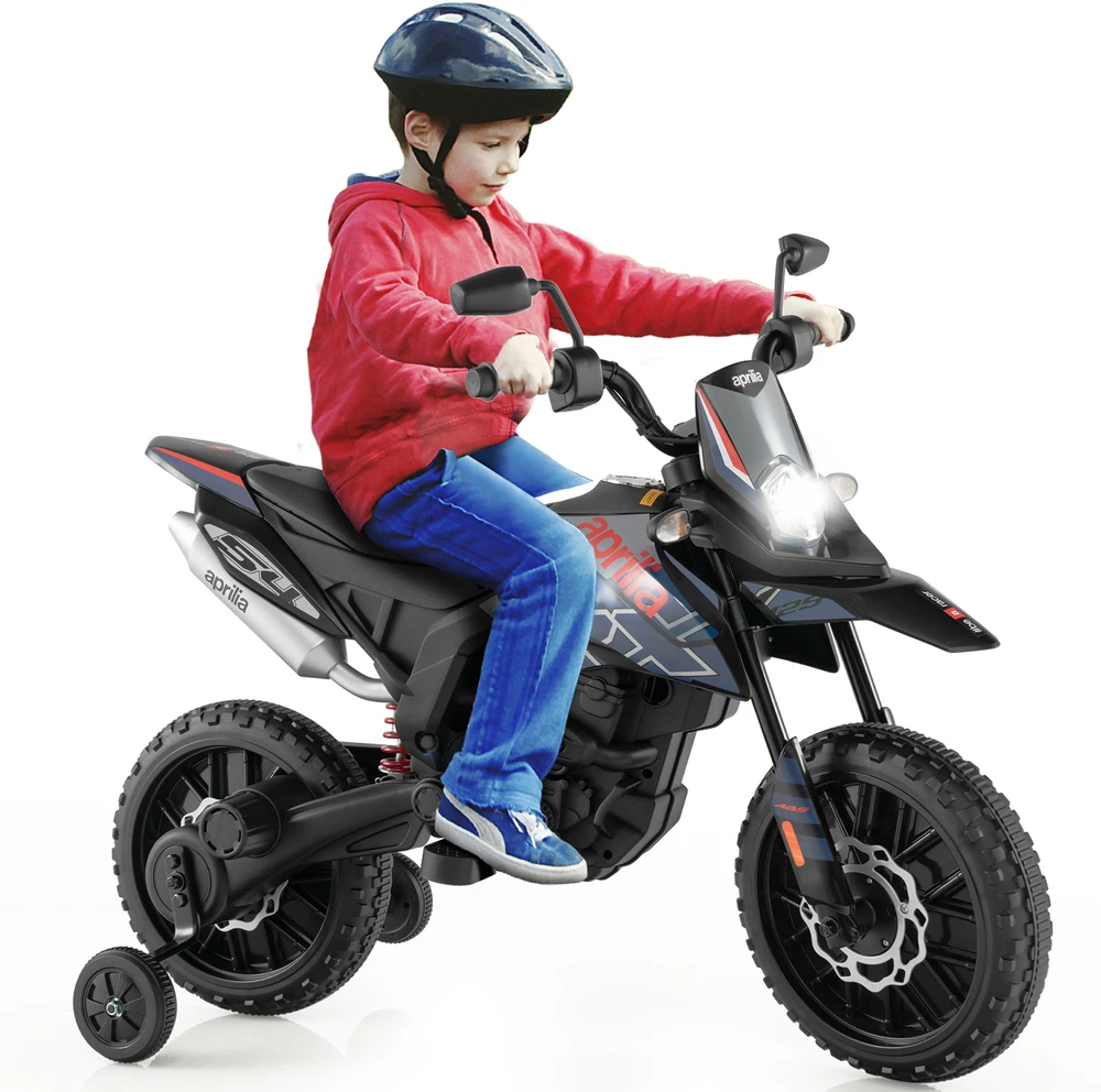 Vaikiškas elektrinis motociklas mėlynas