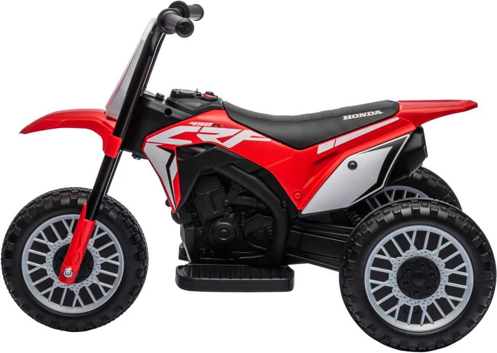 HOMCOM vaikiškas elektrinis motociklas, 6V vaikiškas motociklas su garsiniu signalu, paleidimo muzika, vaikiška transporto priemonė, 3 km/h, 1,5–3 metų vaikams, raudonas