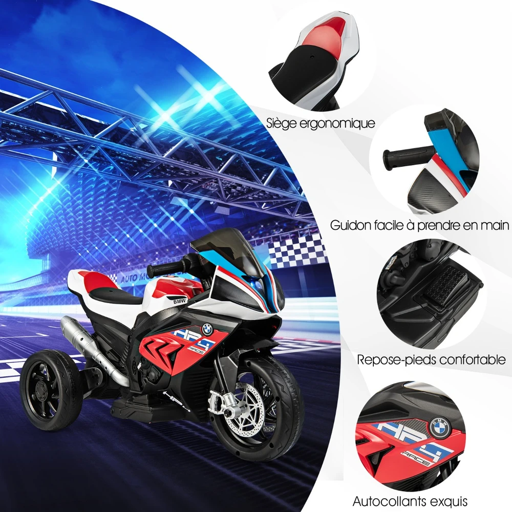 Vaikiškas elektrinis motociklas Raudonas