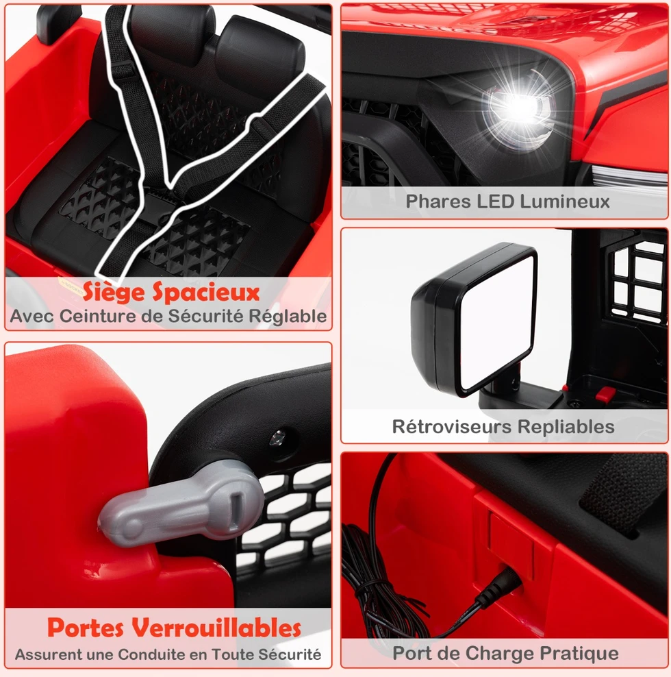 Vaikiškas elektrinis sunkvežimis 12V Raudonas