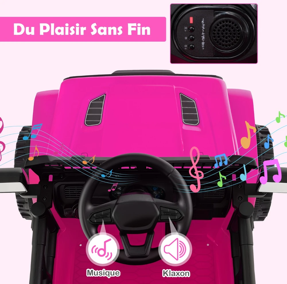 Vaikiškas elektrinis sunkvežimis Rožinis