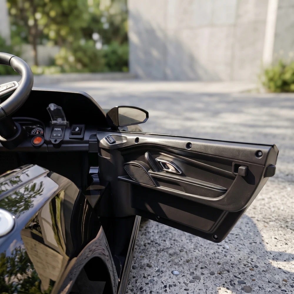 Vaikiškas elektromobilis Audi R8 Spyder su nuotolinio valdymo pultu, juodas, 107 × 58 × 44 cm