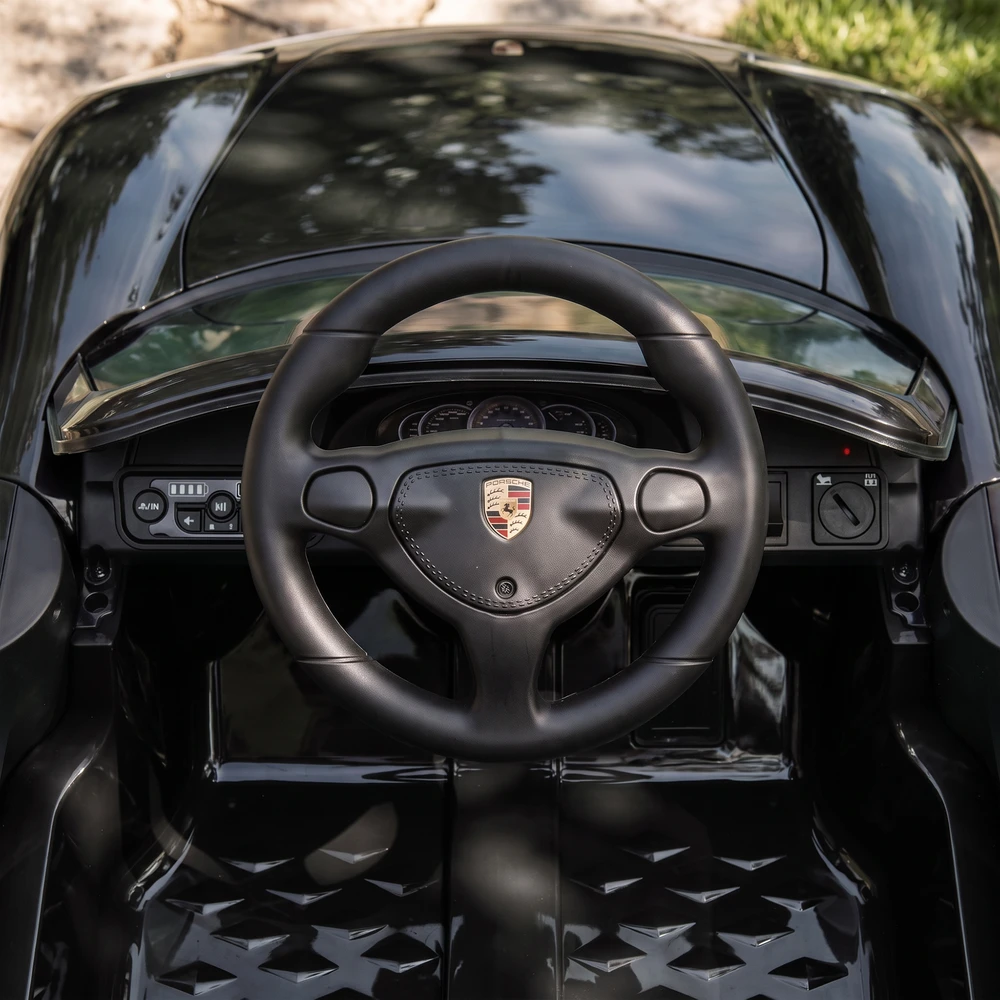 Vaikiškas elektromobilis Porsche Carrera GT, juodas, 111,1 × 59 × 45 cm