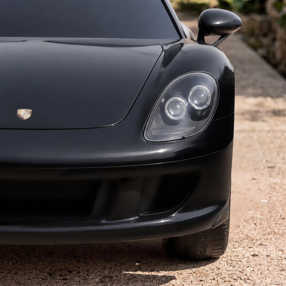 Vaikiškas elektromobilis Porsche Carrera GT, juodas, 111,1 × 59 × 45 cm