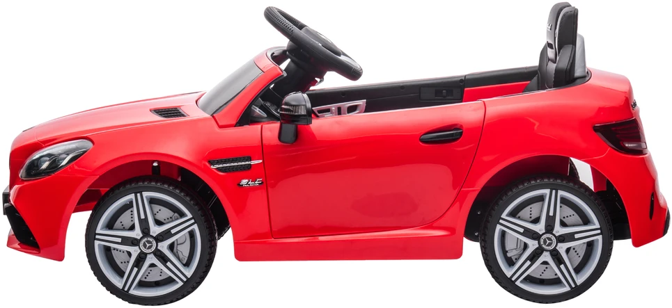 AIYAPLAY vaikiškas elektrinis automobilis, 12V vaikiškas automobilis su 2.4G nuotolinio valdymo pultu, muzikiniu USB, LED žibintais, elektrinis automobilis su garso signalu, saugos diržu, 3-5 km/h, skirtas 3-6 metų vaikams, raudonos spalvos