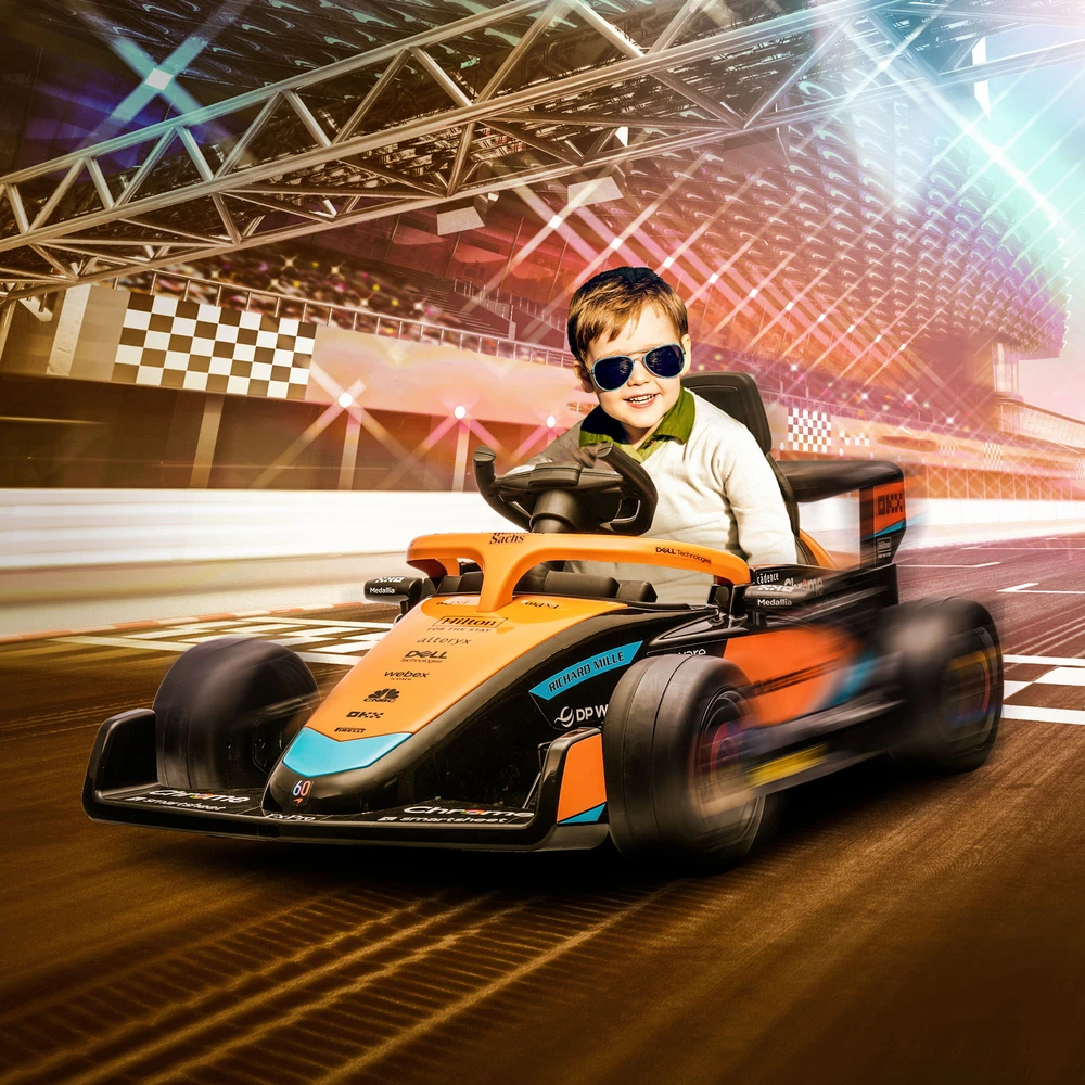 AIYAPLAY vaikiškas elektrinis automobilis, 12V vaikiškas automobilis su 2.4G nuotolinio valdymo pulteliu, MP3 USB, elektrinis automobilis su pakaba, garsiniu signalu, 3-5 km/h, skirtas 3-5 metų vaikams, oranžinis