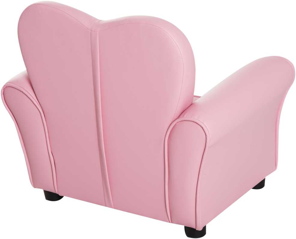 HOMCOM vaikiškas fotelis Princesė, širdelės formos vaikiškas krėslas, rožinis, patogus fotelis vaikų kambariui, I59xP41,5xA49cm