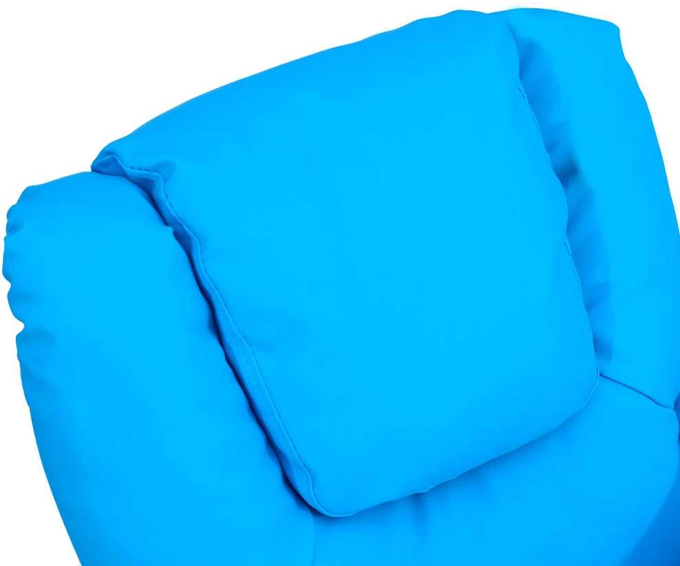 HOMCOM vaikiškas fotelis su atsilenkimo funkcija, mini sofa 3–6 metų vaikams, mėlyna, su įmontuotu puodelio laikikliu, 62x52x69 cm