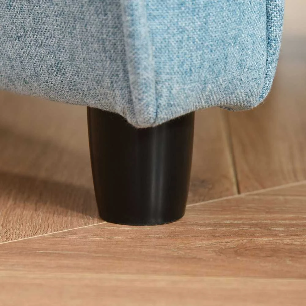 Vaikiška sofa HOMCOM, vaikiška kėdutė su reguliuojama atlošimo funkcija ir pakoja, mėlyna, 3–5 metų vaikams, 58x53x70 cm