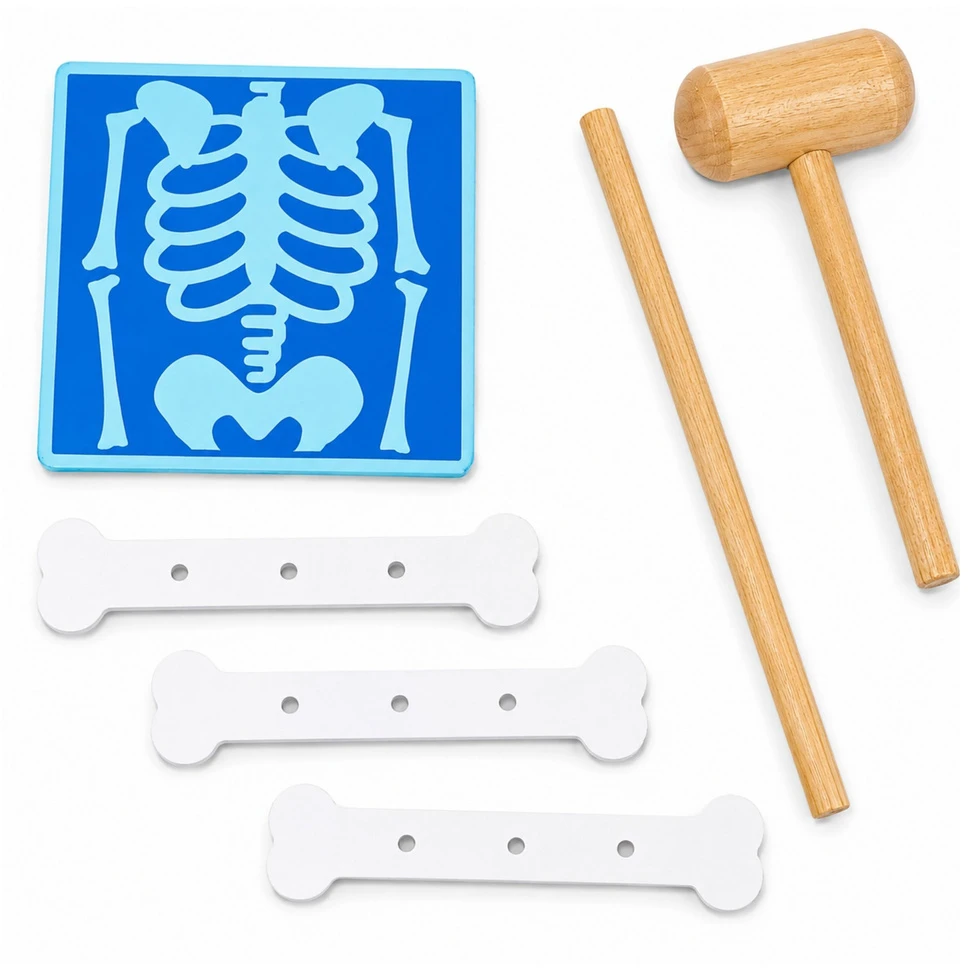 Lean Toys Vaikiškas gydytojo rinkinys su dėklu, 36 dalių, 26,5 × 18,5 × 8,5 cm