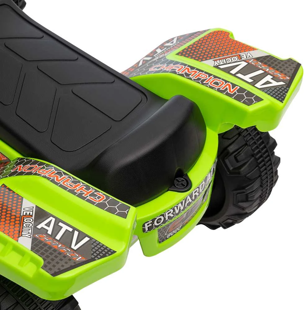 HOMCOM mini elektrinis keturratis vaikams, ATV vaikiškas automobilis su priekiniu žibintu, vaikiškas motociklas 18-36 mėnesių vaikams, žalias