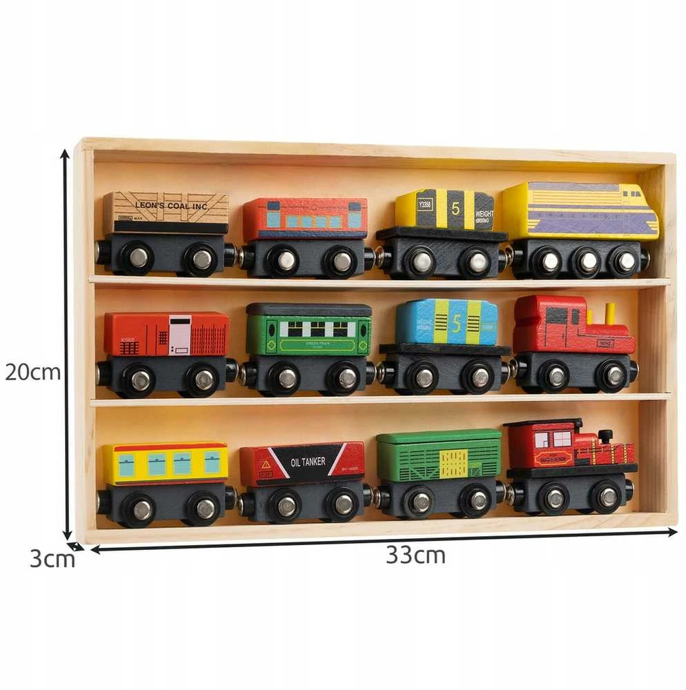 Wooden train set 12 pcs Kruzzel 23522