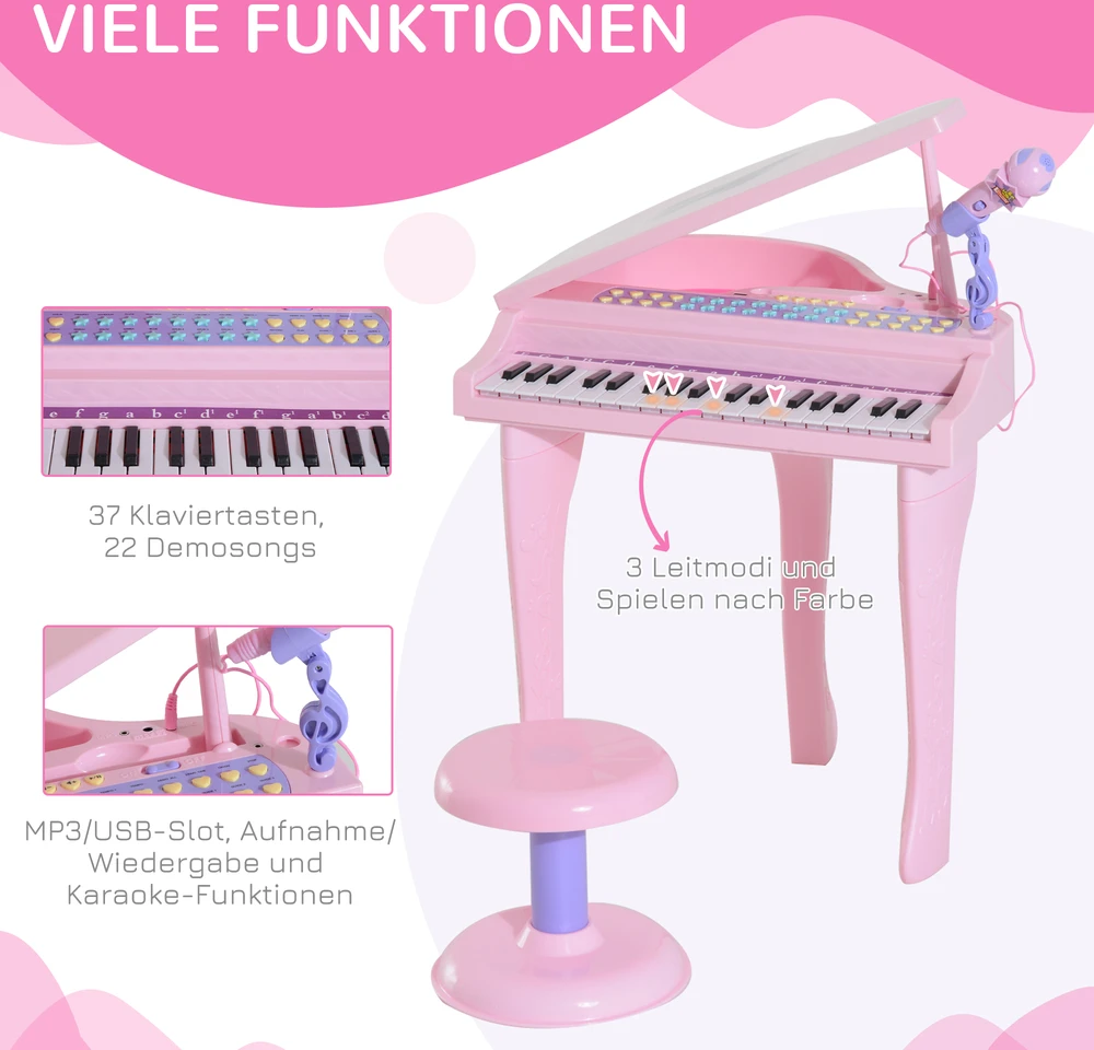 Homcom Kėdutė, muzikos instrumentas vaikams