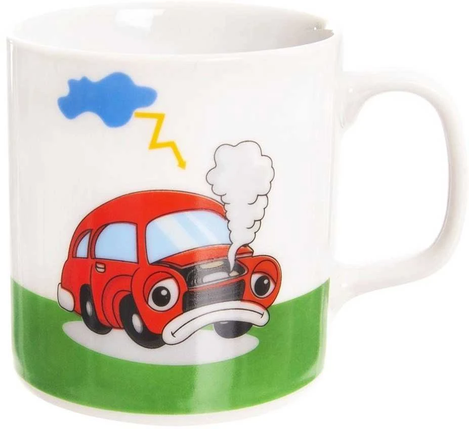 Orion Vaikiškų indų rinkinys porcelianas AUTO 3 vnt. (puodelis, lėkštė, dubuo)