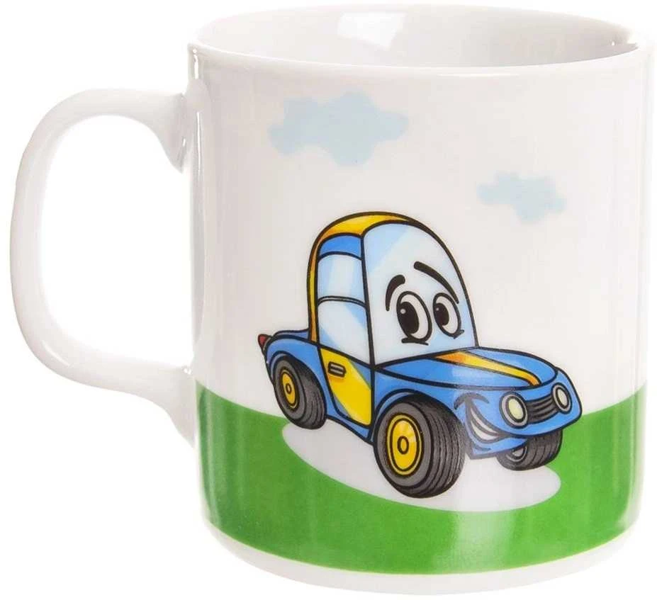 Orion Vaikiškų indų rinkinys porcelianas AUTO 3 vnt. (puodelis, lėkštė, dubuo)