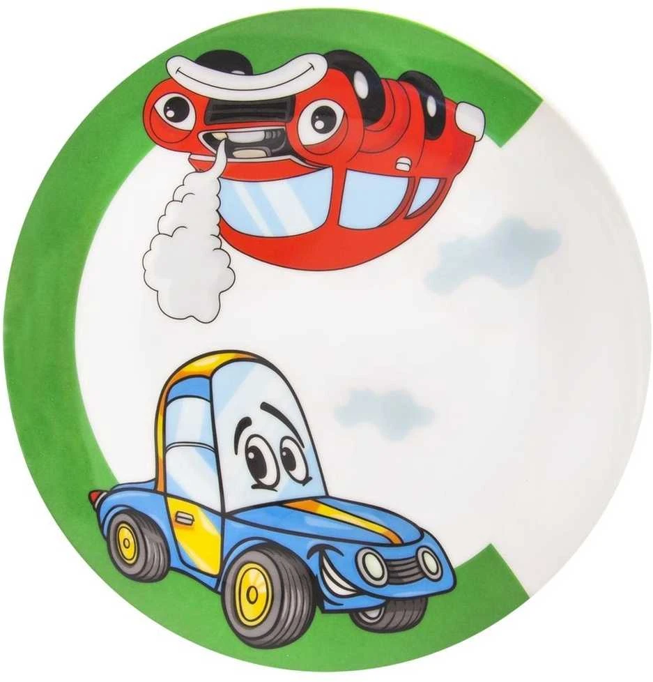 Orion Vaikiškų indų rinkinys porcelianas AUTO 3 vnt. (puodelis, lėkštė, dubuo)