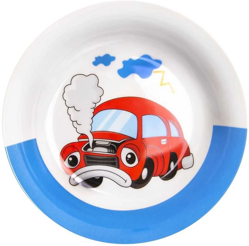 Orion Vaikiškų indų rinkinys porcelianas AUTO 3 vnt. (puodelis, lėkštė, dubuo)