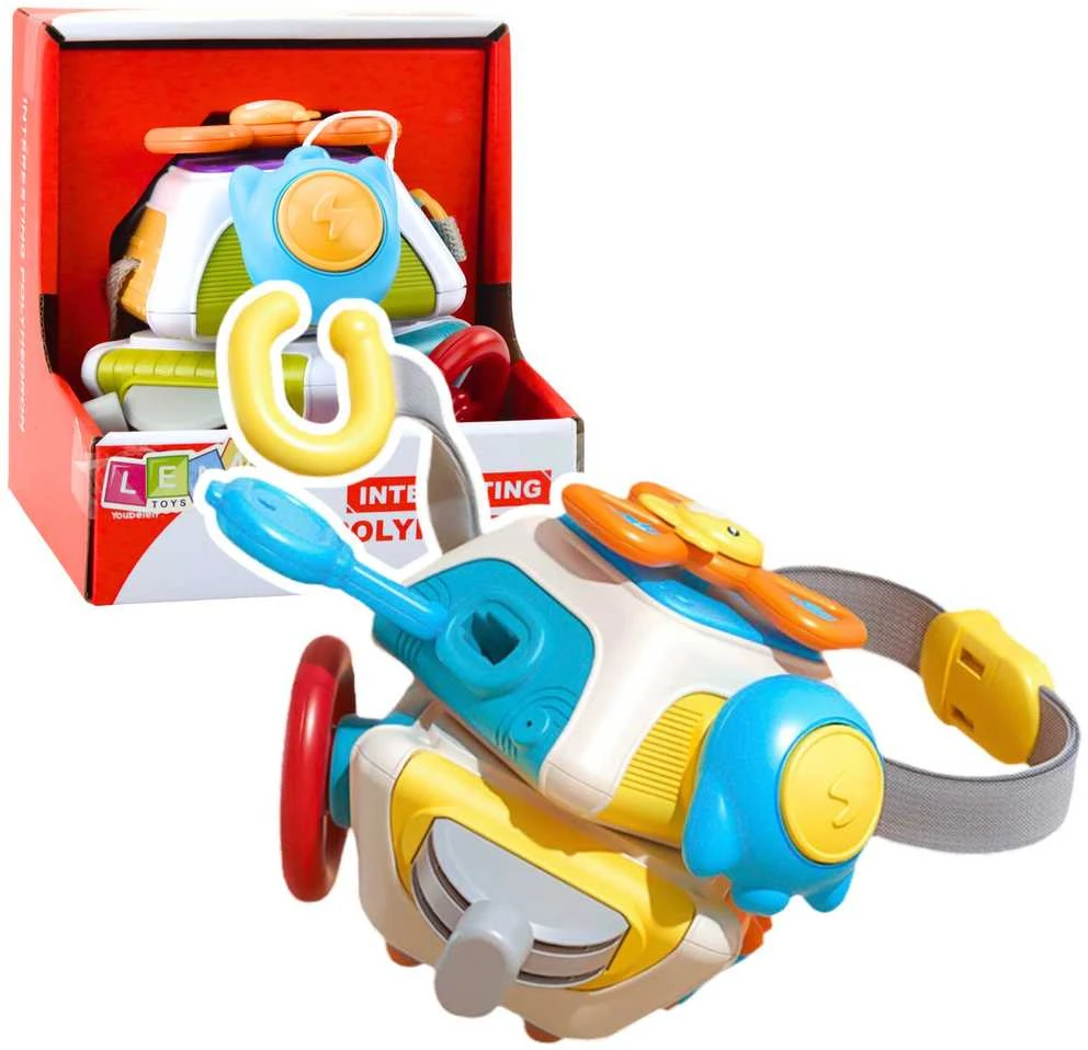Lean Toys Vaikiškas sensorinis lavinamasis kubas, 13x13x13 cm
