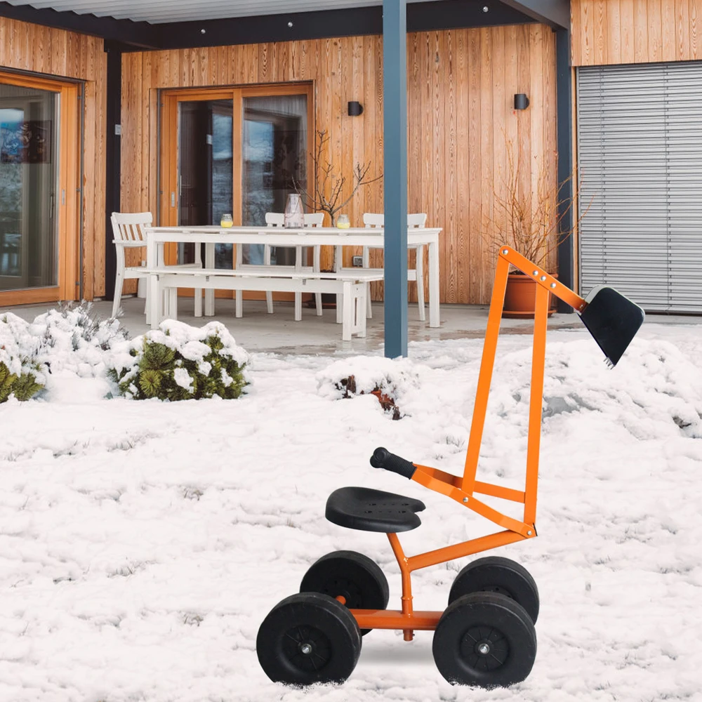 Vaikiškas smėlio ekskavatorius oranžinis–juodas