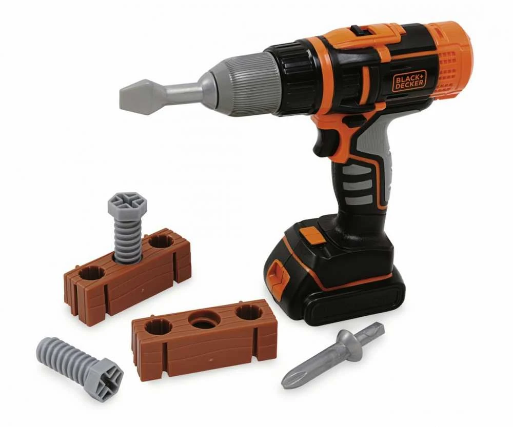 Black & Decker Juodas & Decker „Smoby Juodas & Decker Electronic Driller-CRUSTR“ su plyta