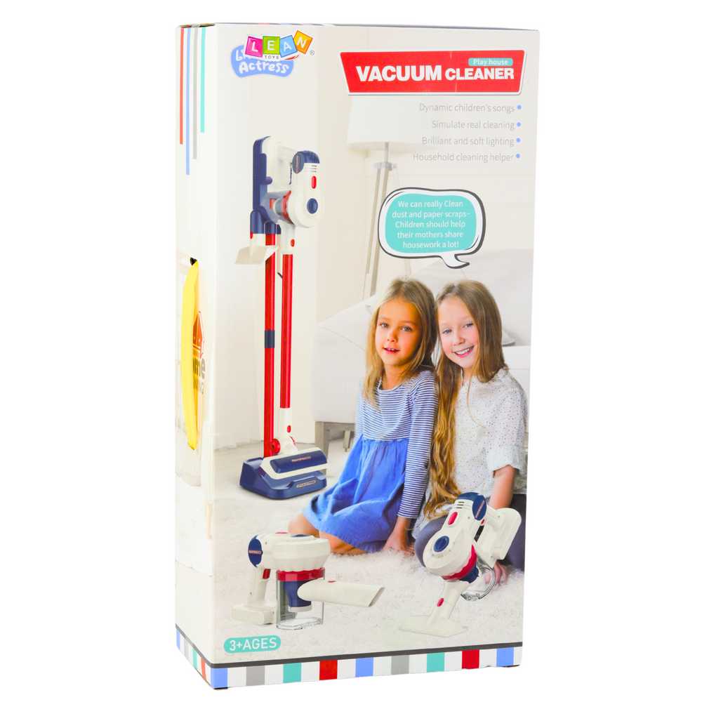 Lean Toys Vaikiškas vertikalus dulkių siurblys su priedais